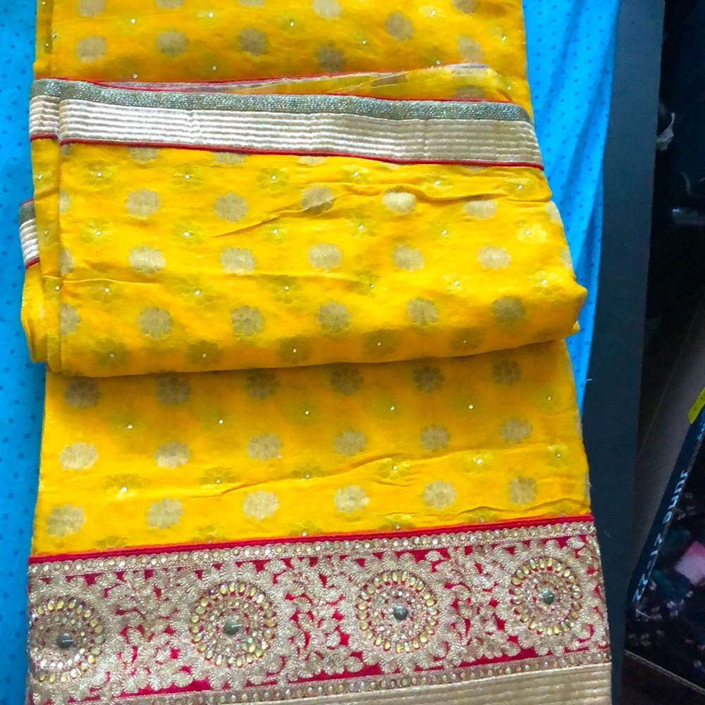 Indian Silk Blend Saree and blouse